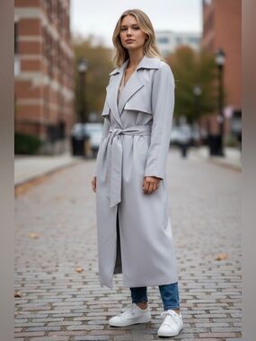 Forever 21 Stylish Gray Trench Coat | New without Tags